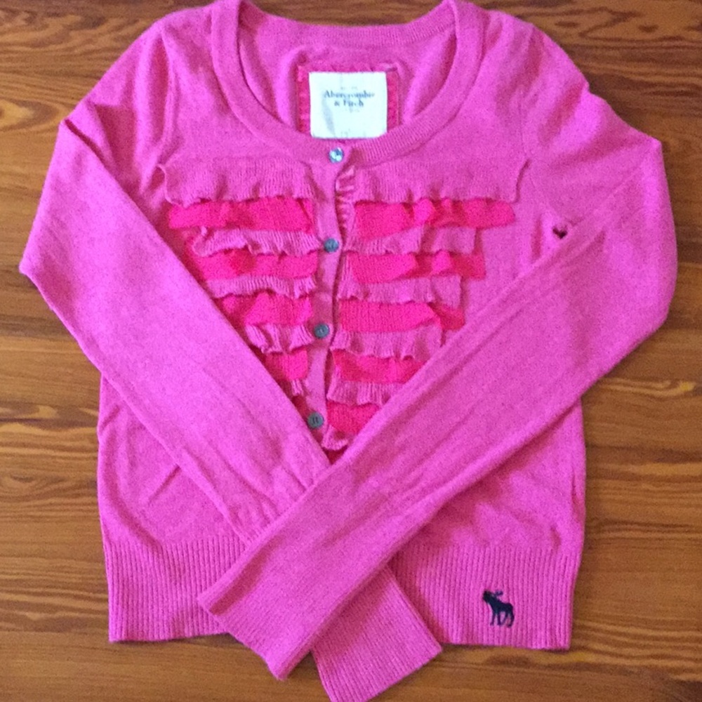 Abercrombie cardigan with ruffles
